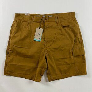 NWT Prana Shorts Men's Size 40 Inseam 8" Double Peak Cargo Antique Bronze